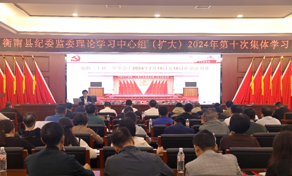 衡南县纪委监委举行理论学习中心组（扩大）2024年第十次集体学习