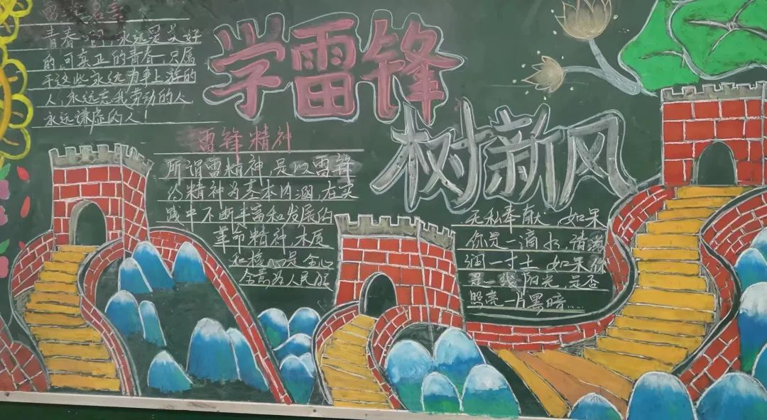 学习雷锋好榜样三塘联合学校星火中学开展学雷锋树新风主题黑板报评比